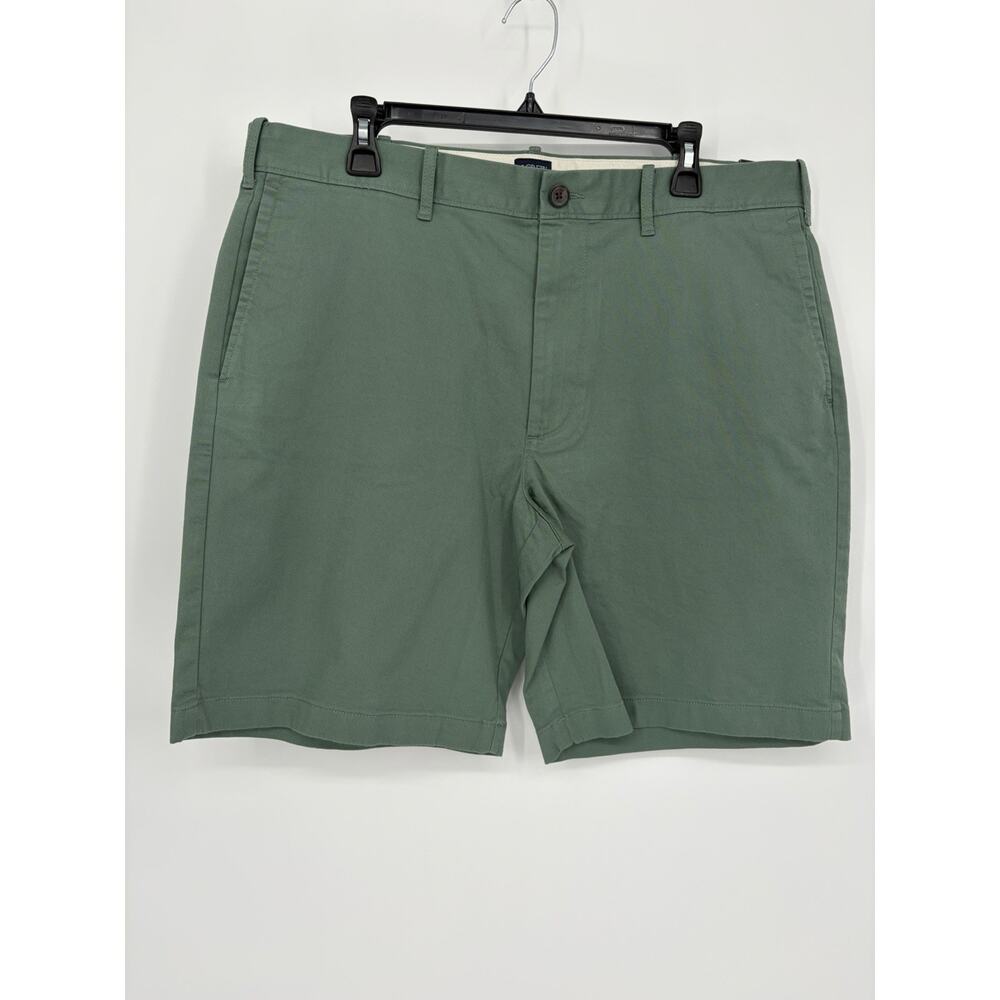 J Crew Shorts Mens 36 Green 9 Inch Inseam Stretch Chino Casual Preppy Frat Soft